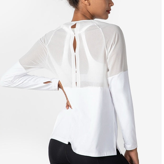 White Quick-Dry Yoga Top