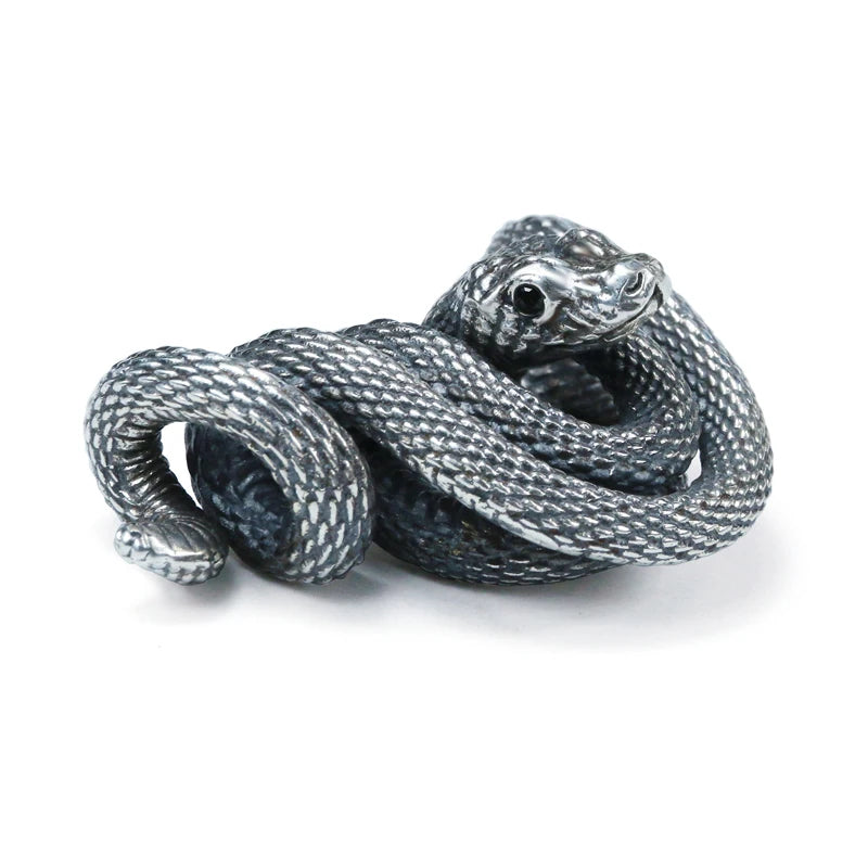 Coiled Kundalini Snake Large Pendant 925 Sterling Silver