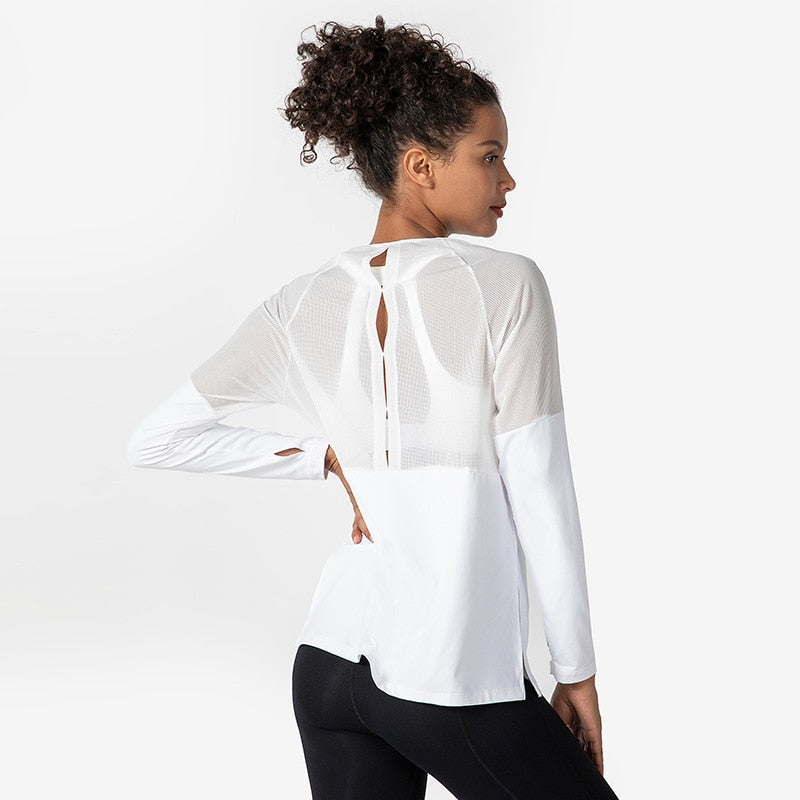 White Quick-Dry Yoga Top