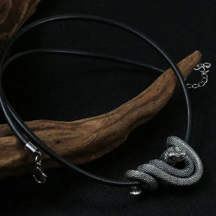 Coiled Kundalini Snake Large Pendant 925 Sterling Silver