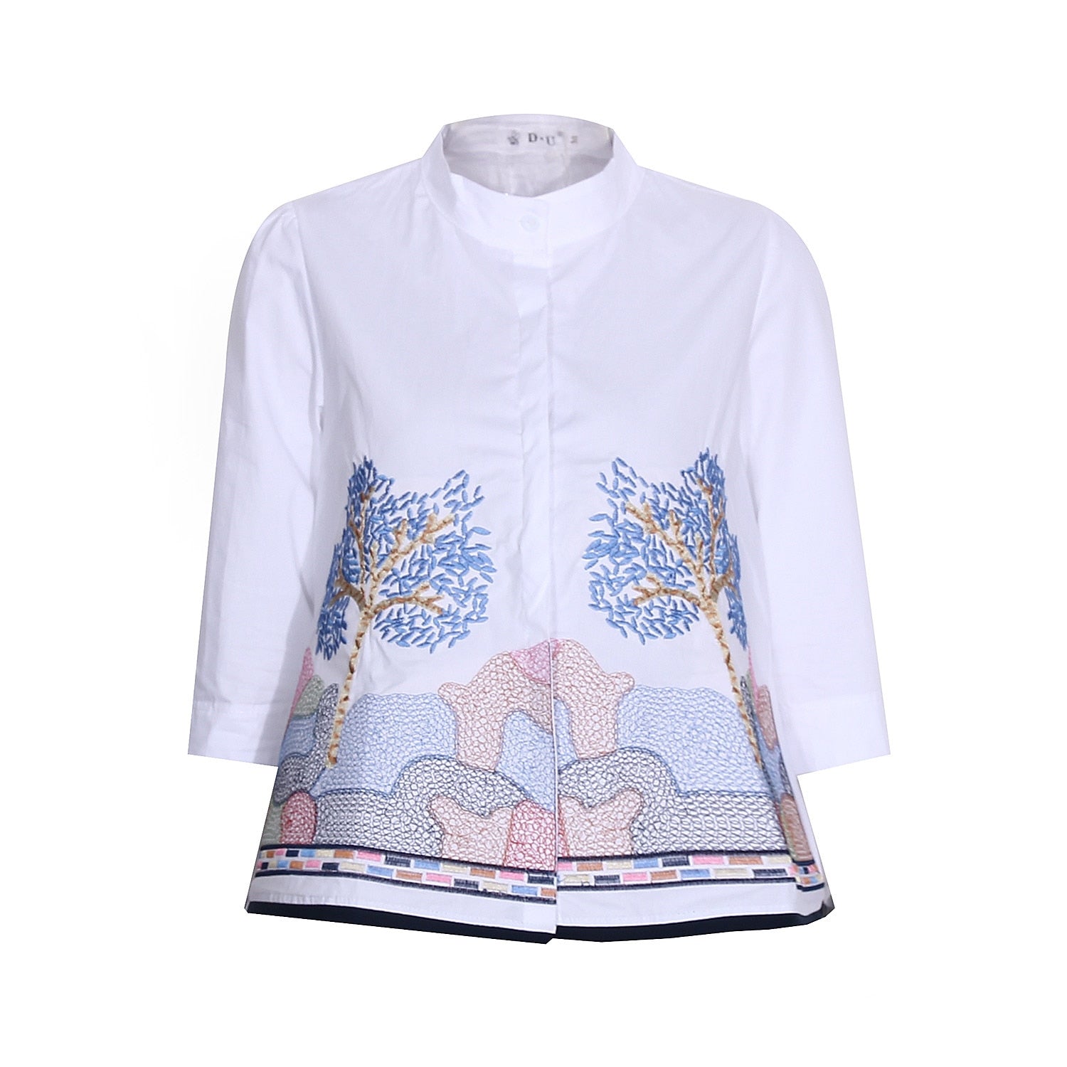 Landscape Embroidered Blouse