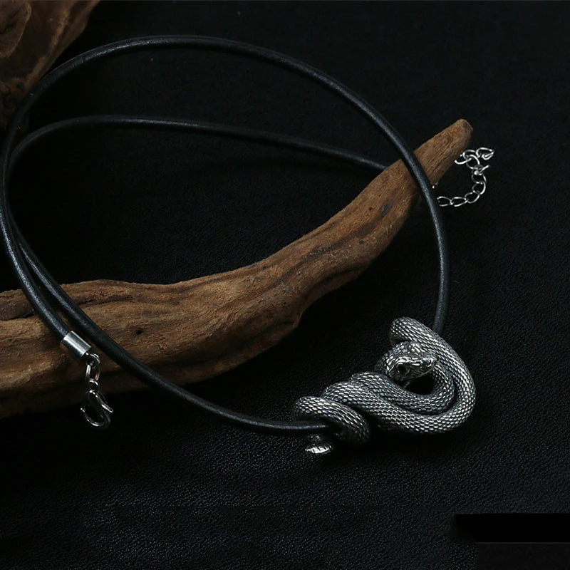 Coiled Kundalini Snake Large Pendant 925 Sterling Silver