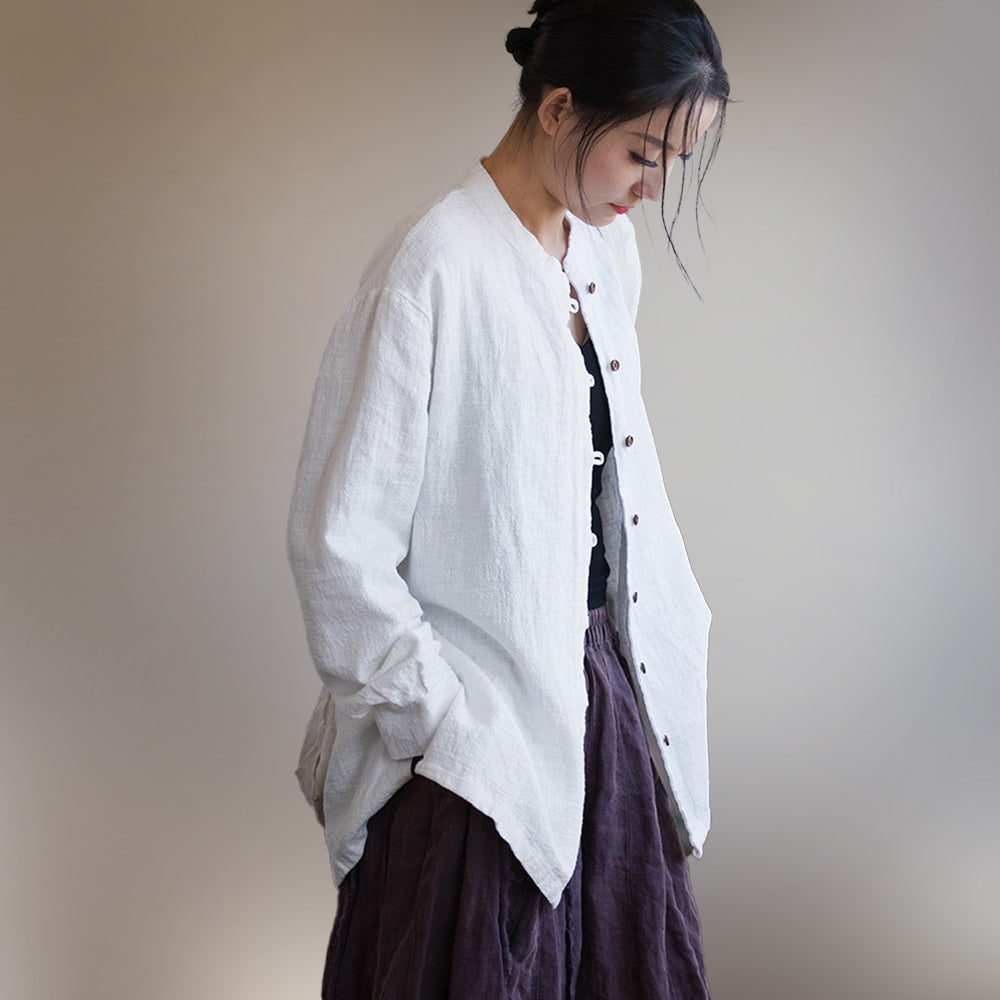 Lantern Buttons Linen Shirt