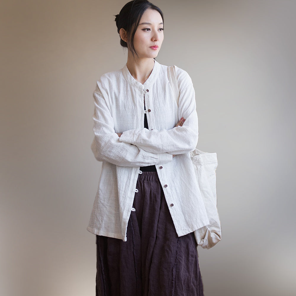 Lantern Buttons Linen Shirt