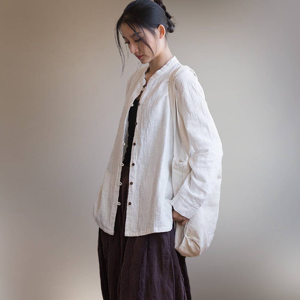 Lantern Buttons Linen Shirt