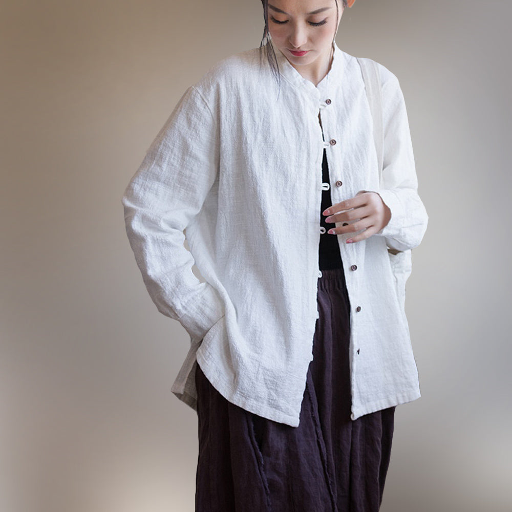 Lantern Buttons Linen Shirt