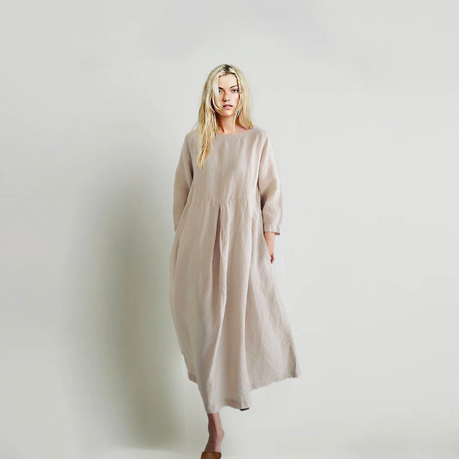 Loose Linen Elegant Simplicity Long Dress