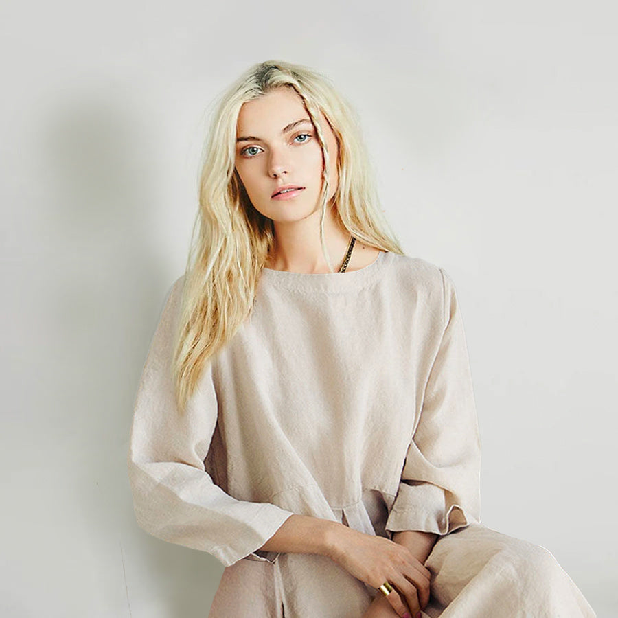 Loose Linen Elegant Simplicity Long Dress