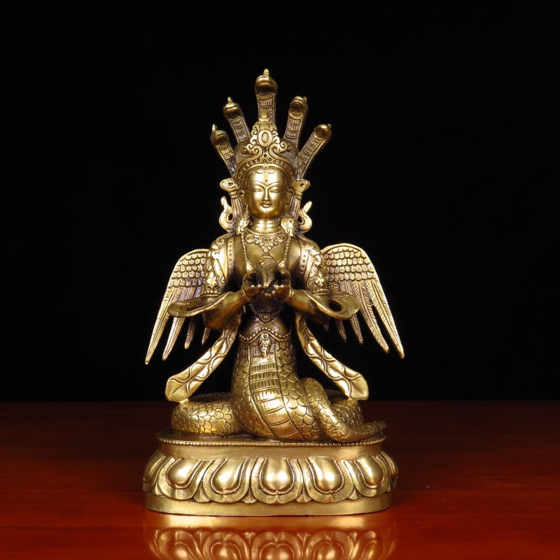 Naga Kanya Handmade Hindu Pure Copper Goddess