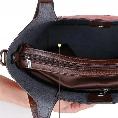 Handmade Embossed Large Luxury Handbag
