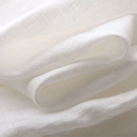 Light Linen Embroidered Waist Pants