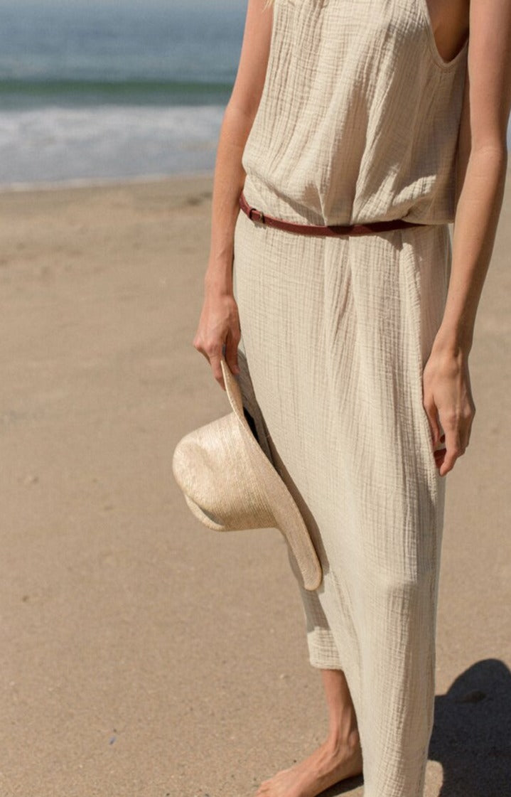Cotton Spaghetti Strap Casual Loose Elegant Dress
