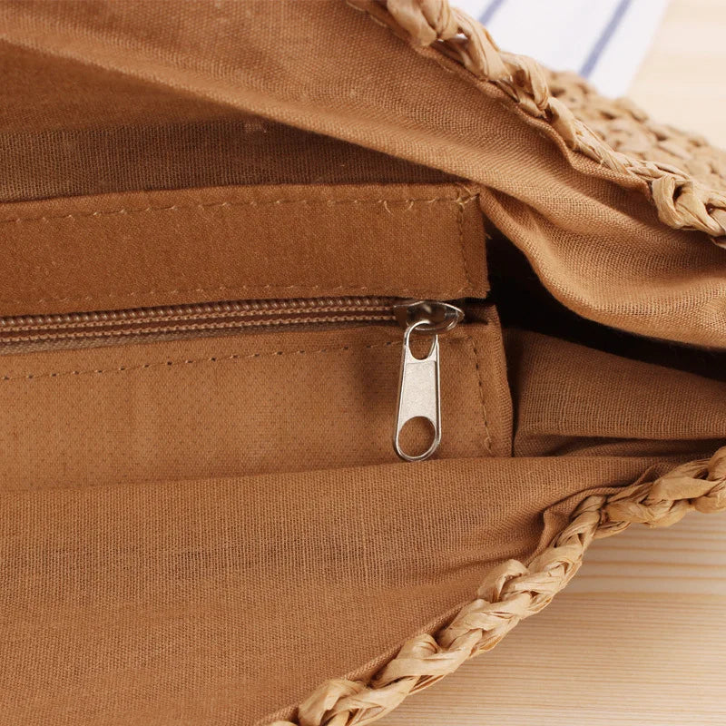 Raffia Circle Handmade Woven Rattan Bohemian Bags