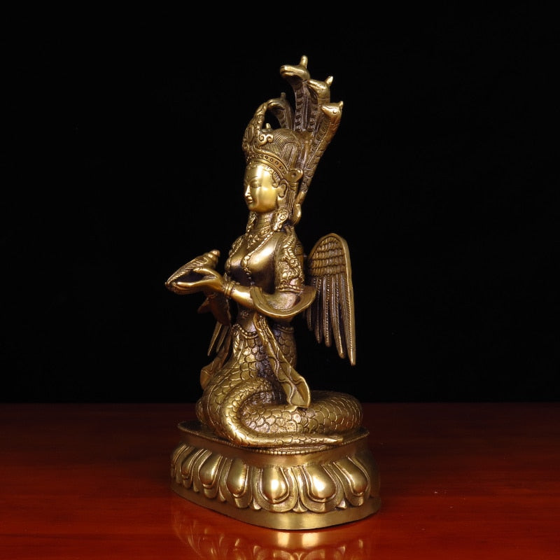 Naga Kanya Handmade Hindu Pure Copper Goddess