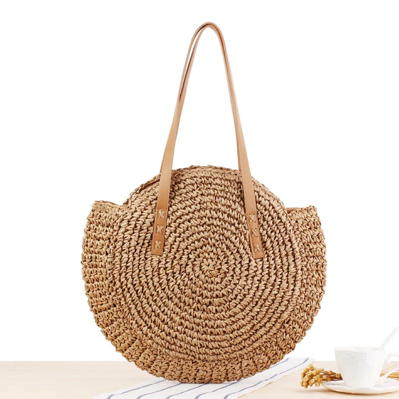 Raffia Circle Handmade Woven Rattan Bohemian Bags