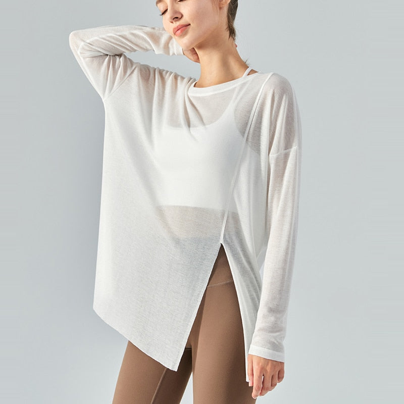 Thin Loose Yoga Long Sleeves Top