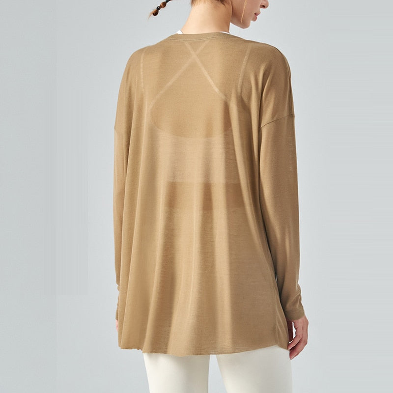 Thin Loose Yoga Long Sleeves Top