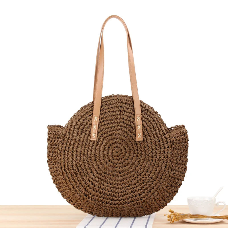 Raffia Circle Handmade Woven Rattan Bohemian Bags