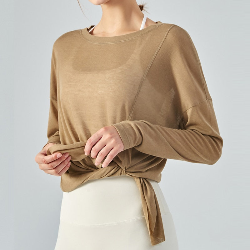 Thin Loose Yoga Long Sleeves Top