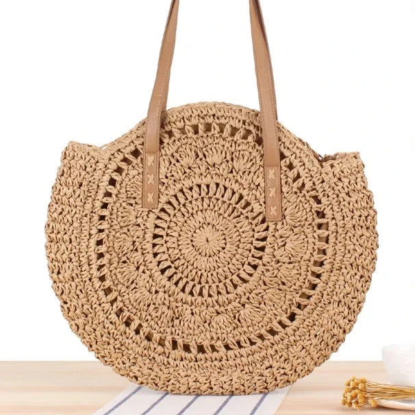 Raffia Circle Handmade Woven Rattan Bohemian Bags