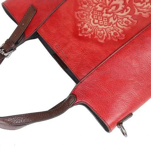 Handmade Embossed Large Luxury Handbag