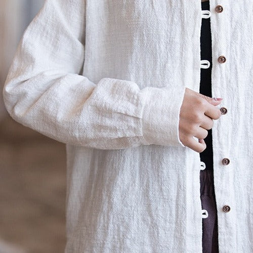 Lantern Buttons Linen Shirt