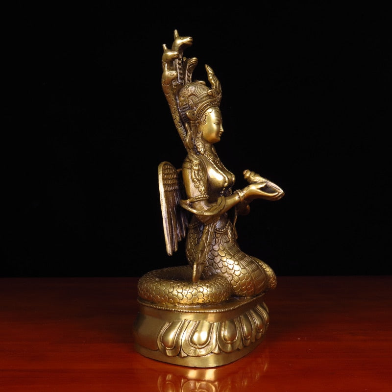 Naga Kanya Handmade Hindu Pure Copper Goddess