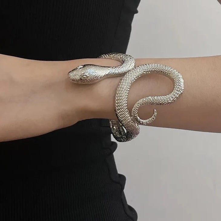 Kundalini Rising Snake-Shaped Open Bracelet