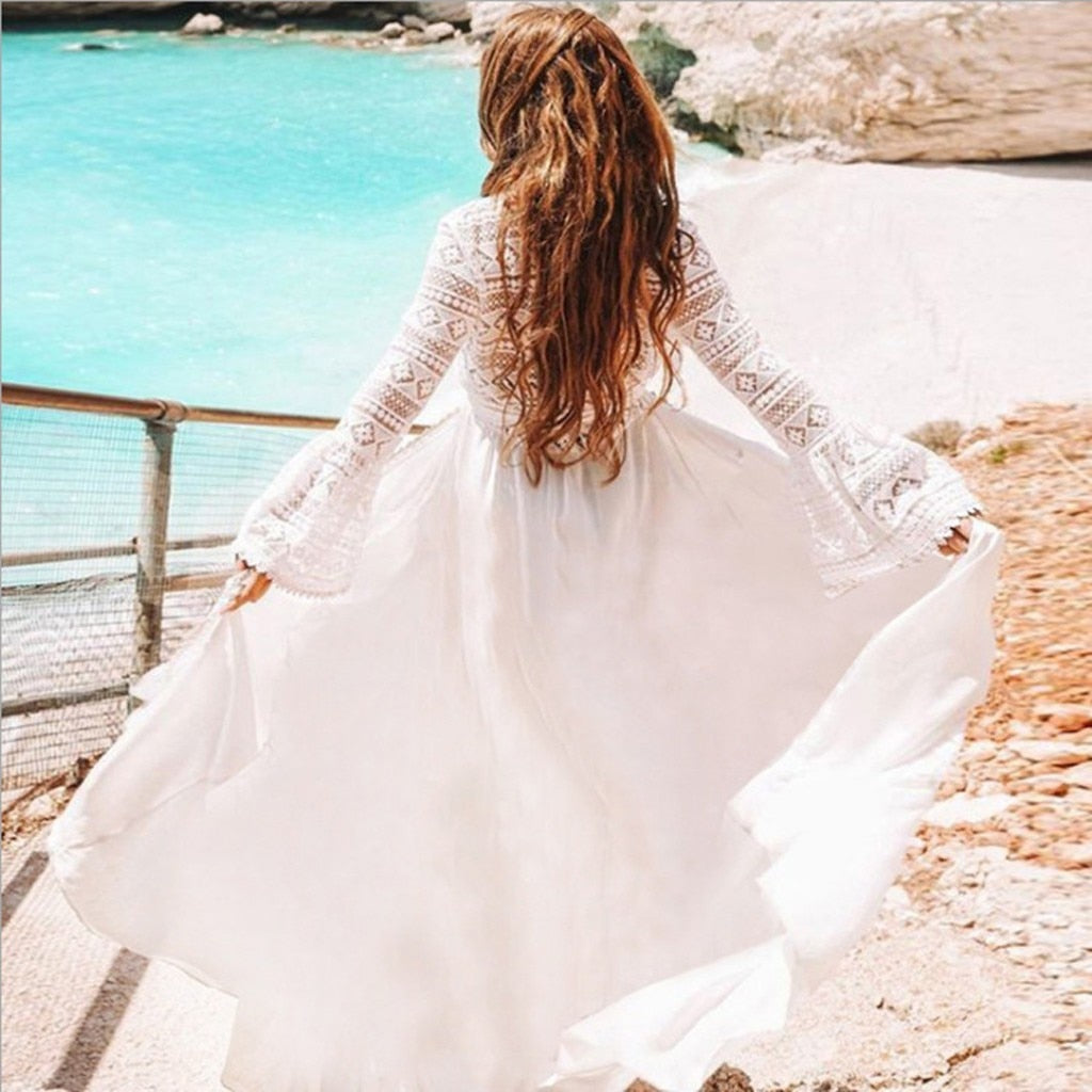 Boho Chiffon Long Kimono