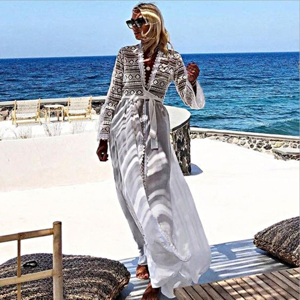 Boho Chiffon Long Kimono
