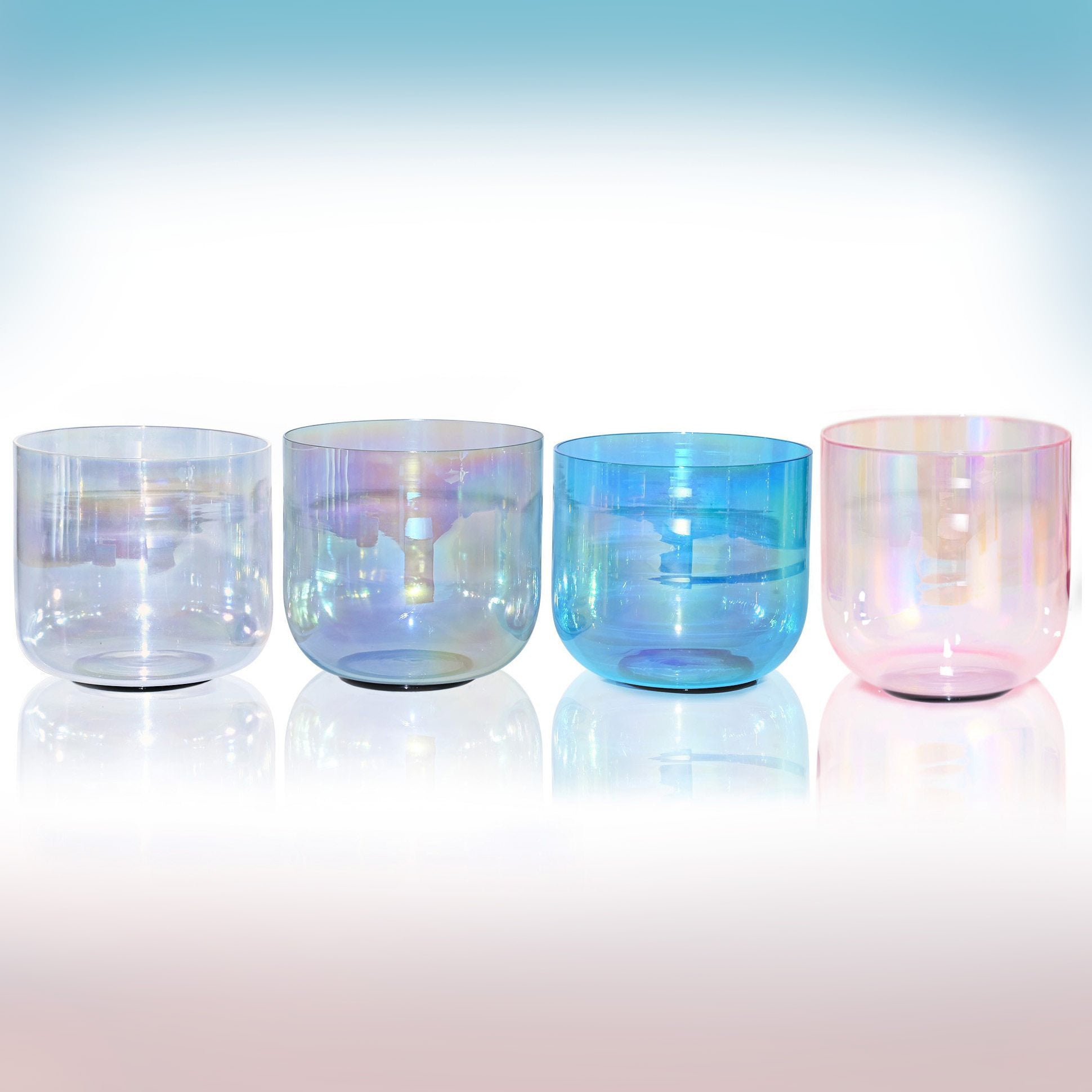432Hz 7 Inch Color Clear Cosmic Light Chakra Alchemy Crystal Singing Bowl