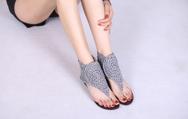 Women Leather Roman Gladiator Sandals