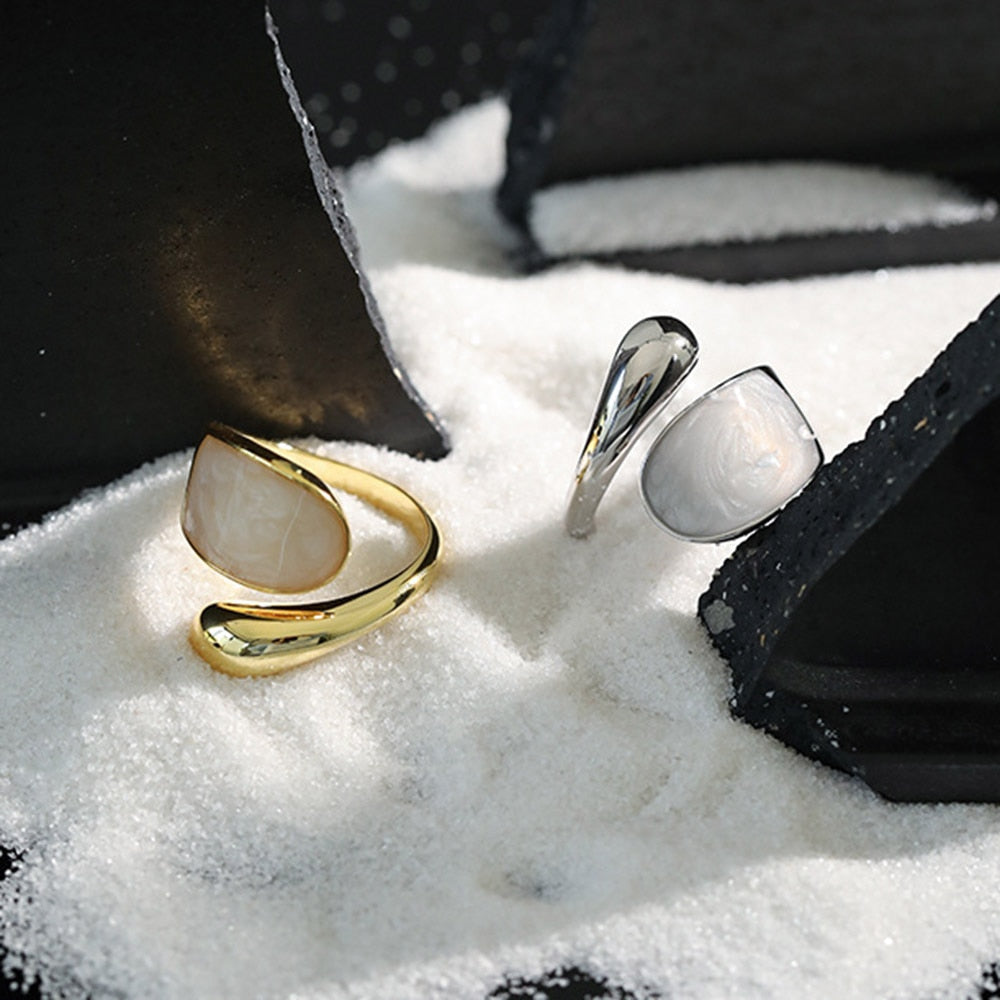 Open Bangle Ring Resizable 925 Sterling Silver