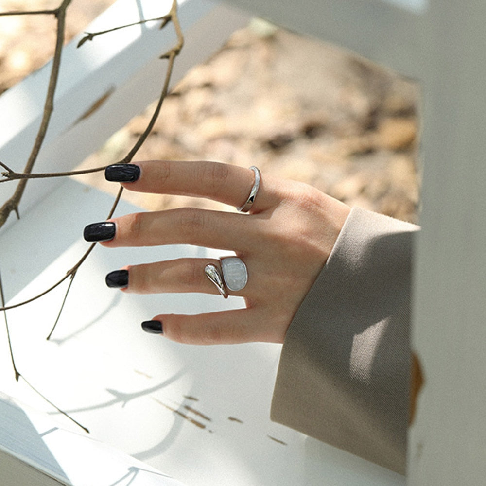 Open Bangle Ring Resizable 925 Sterling Silver