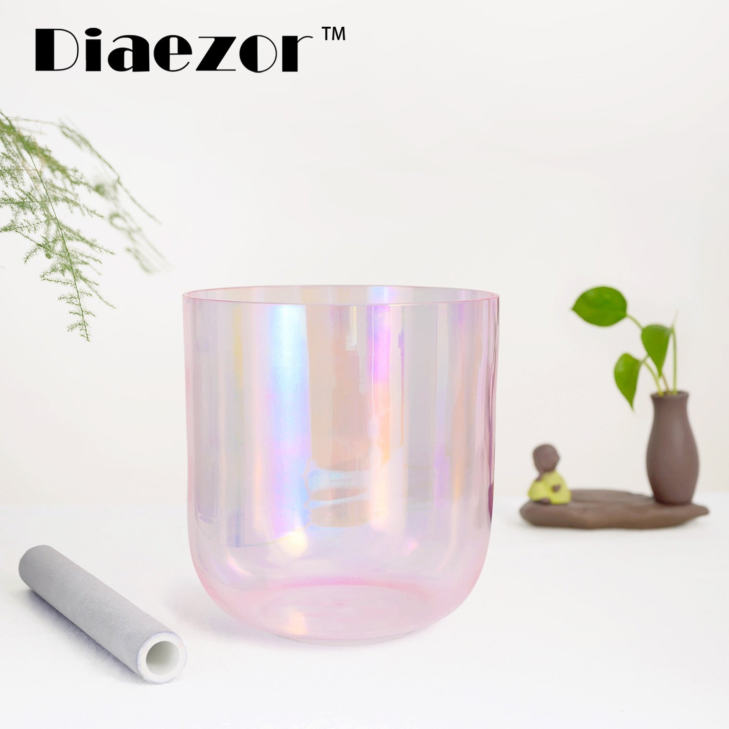 432Hz 7 Inch Color Clear Cosmic Light Chakra Alchemy Crystal Singing Bowl