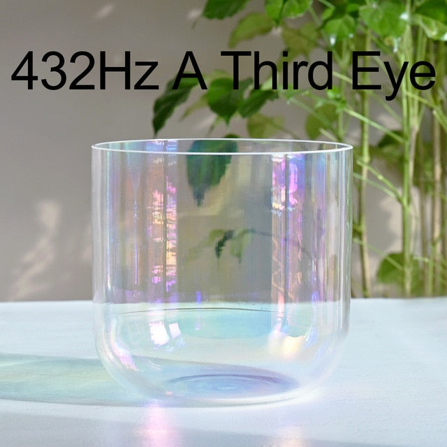 Clear Alchemy Quartz Crystal Singing Bowl for Sound Healing 7 Inch 432Hz