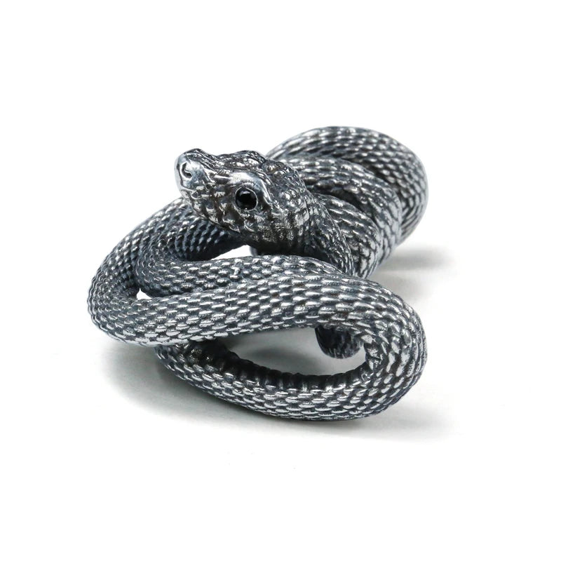 Coiled Kundalini Snake Large Pendant 925 Sterling Silver