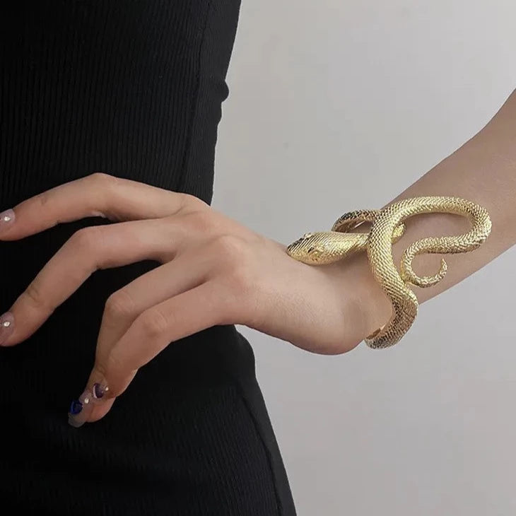 Kundalini Rising Snake-Shaped Open Bracelet
