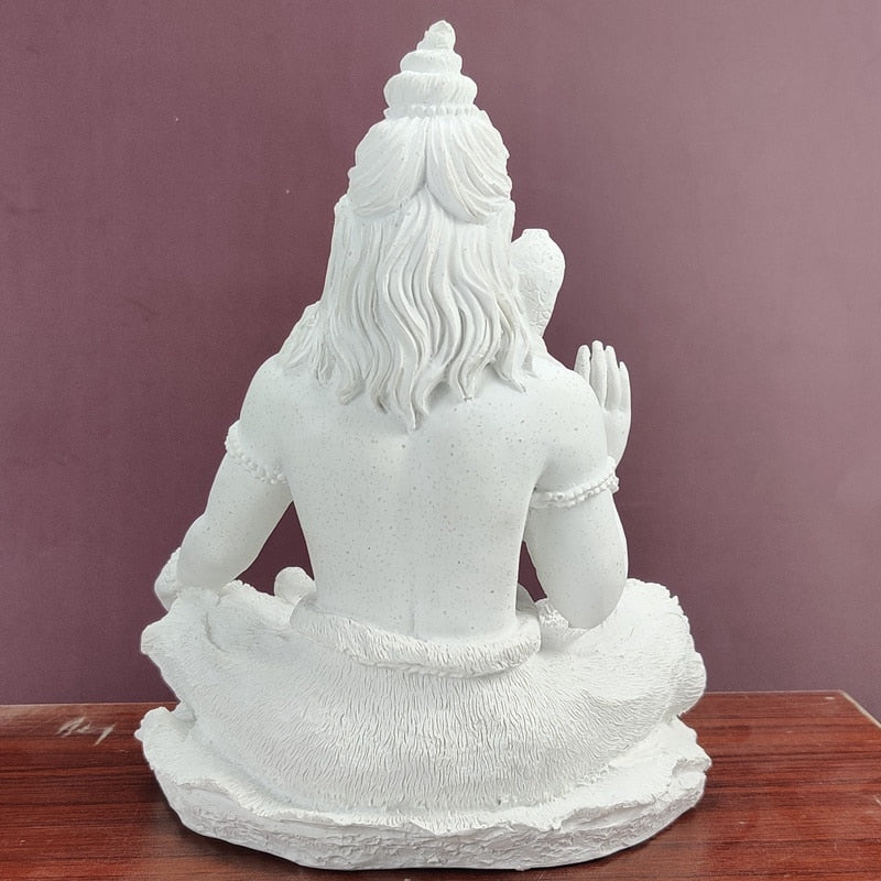 Sandstone Lord Shiva Statue: Divine White Sculpture