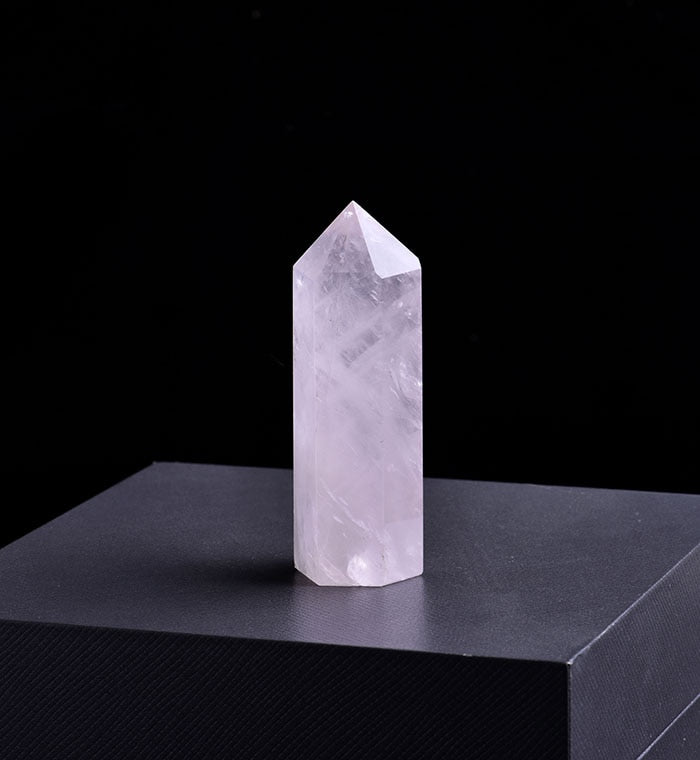 Natural Rose Quartz Crystal Point Mineral -1 PC