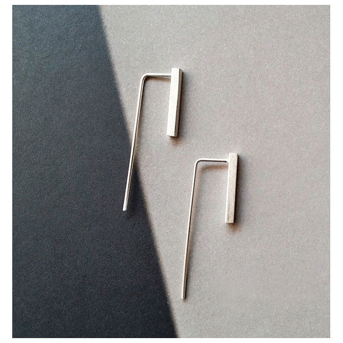 Minimal Geometric 925 Sterling Silver Earrings