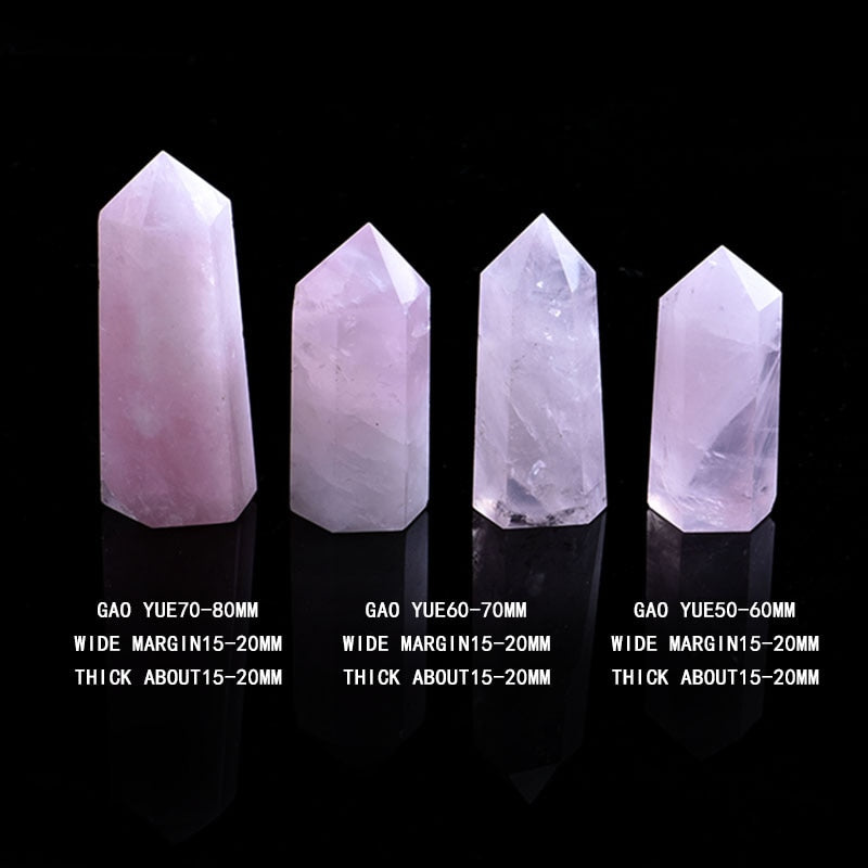 Natural Rose Quartz Crystal Point Mineral -1 PC